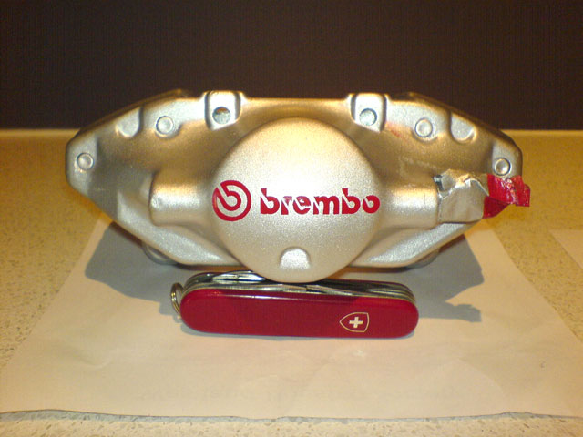 R33 GT-R Brembo (Rear) - Silver with Red Logo