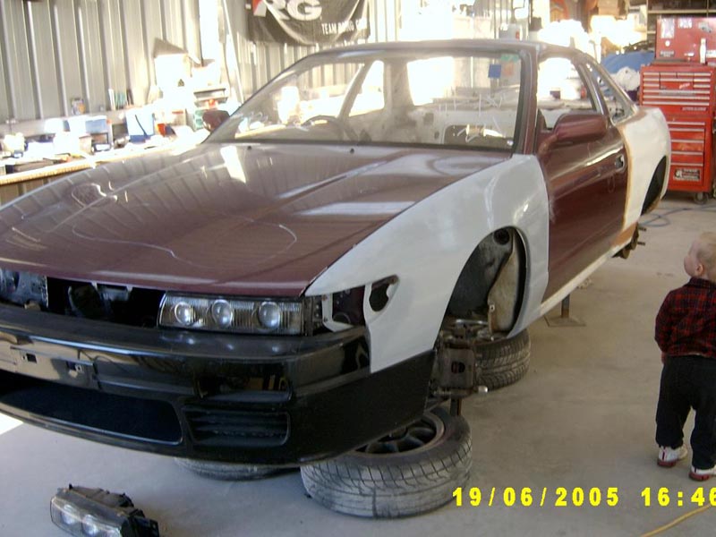 S13 wide body panels fitted